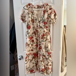 Pilcro Floral Print Short Sleeve Dress Size 4